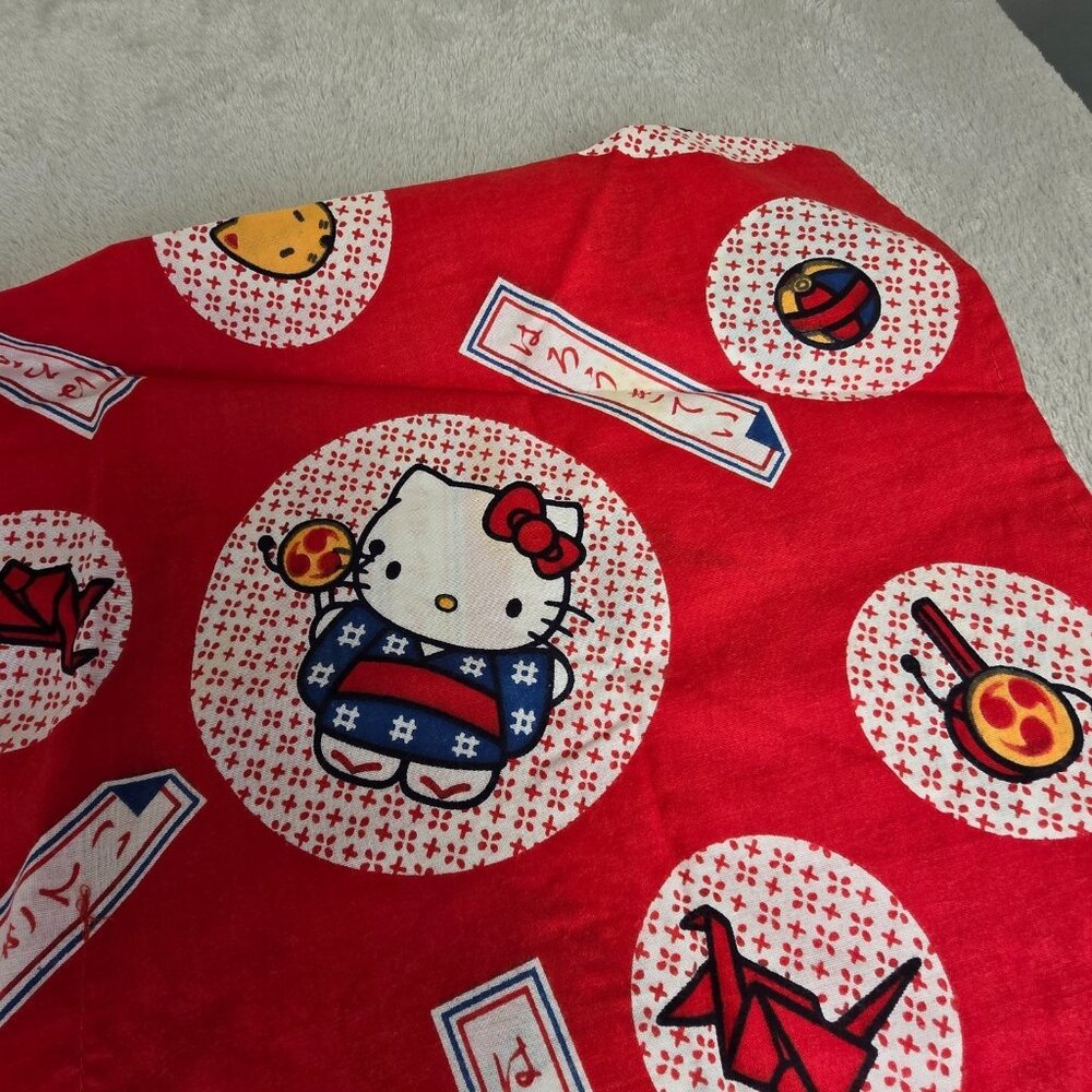 Vintage Hello Kitty Japanese Kids Kimono Robe Red Kawaii Festival Wear Kawaii - Picture 6 of 16